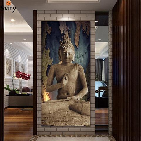 Free shipping buddha art canvas Wall art buddha Picture landscape Canvas painting Modern living room Decorative ► Photo 1/6
