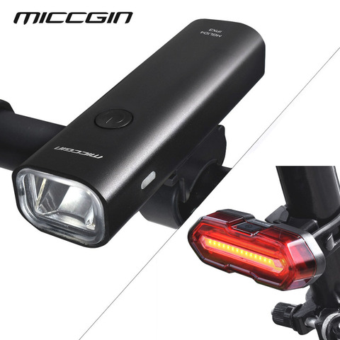 Bicycle Light LED Bike Super Bright Front Rear Lighting Set Lantern For Cycling Flashlight USB Rechargeable COB Lamp Accessories ► Photo 1/6