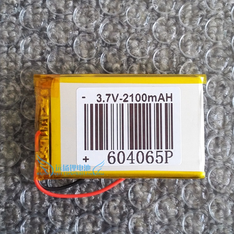 3.7V lithium battery, 2100mAh polymer, MP5 learning machine and other rechargeable lithium battery 604065 Rechargeable Li-ion Ce ► Photo 1/2