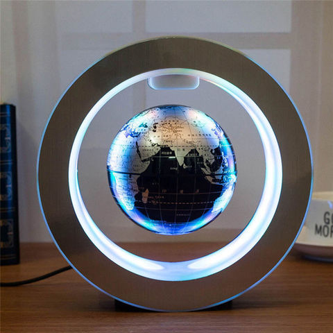 Novelty LED Floating Globe Magnetic Levitation Night Light Round Antigravity Ball For Children Kids Gifts World Map Bedside Lamp ► Photo 1/6