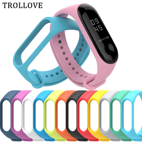 Fashion Soft Watchband For Xiaomi Mi Band 3 4 Silicone Bracelet Strap Wristband For MIband 3 mi band 4 Watch Replacement Band ► Photo 1/6