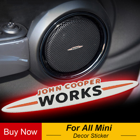 Metal MINI JCW John WORKS Sticker Emblem Decor For Mini Cooper One Countryman R50 R52 F55 F56 R55 R56 R60 F60 Car Accessories ► Photo 1/6