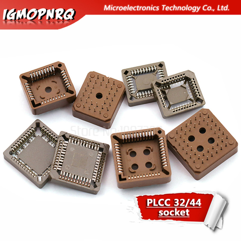 10PCS PLCC IC socket PLCC32 PLCC44 SMD DIP PLCC Socket adapter ► Photo 1/1
