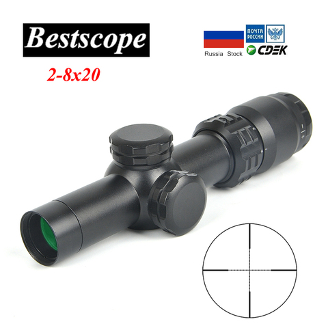Hunting 2-8x20 Mil Dot Reticle Sight Rifle Scope Sniper Hunting Scopes Tactical Flip Scope Airsoft Air Guns ► Photo 1/1