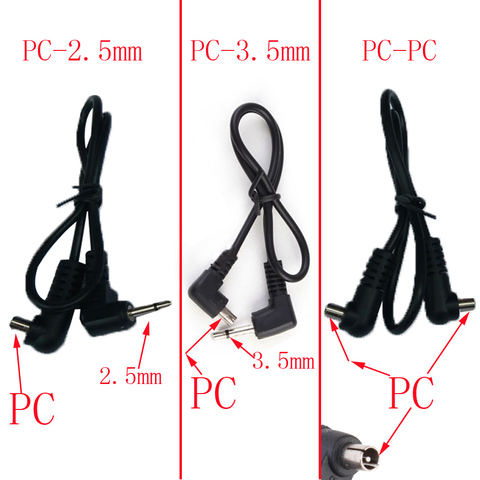 1-10pcs PC-2.5mm PC-3.5mm PC-PC Cord Plug PC Sync Cables Jack for Male Flash Trigger Camera 30cm ► Photo 1/5