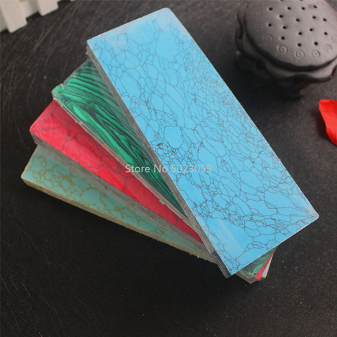 1pc Artificial Turquoise DIY knife handle material catapult resin Patch material outdoor hand grip pine stone decorative sheet ► Photo 1/5