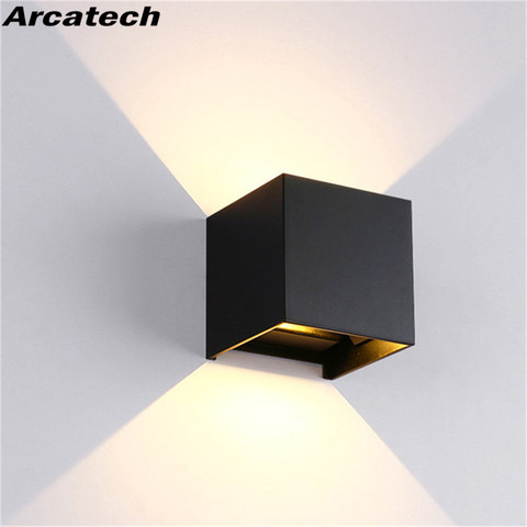 LED Wall Lamp IP65 Waterproof Indoor & Outdoor Aluminum Wall Light Surface Mounted Cube LED Garden Porch Light NR-155 ► Photo 1/6