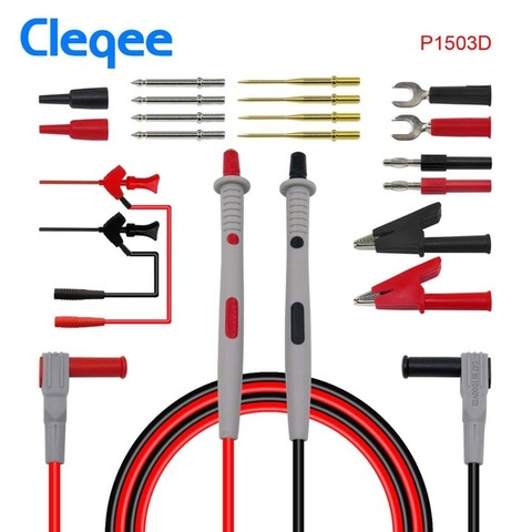 NEW Cleqee Multimeter probes replaceable needles test leads kits probes for digital multimeter feelers for multimeter wire tips ► Photo 1/6