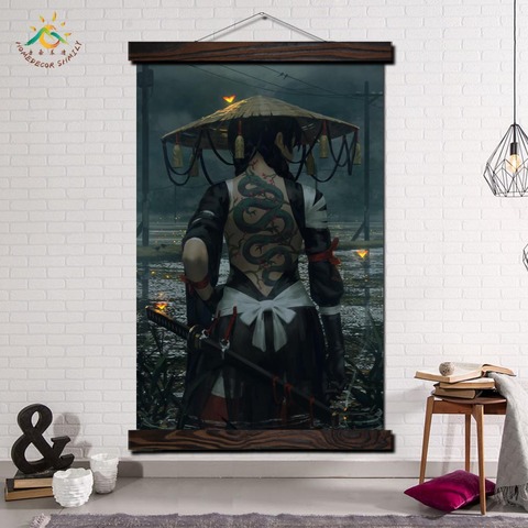 Warrior Fantasy Art Samurai Modern Wall Art Print Pop Art Posters and Prints Scroll Canvas Painting Wall Decorative Picture ► Photo 1/6