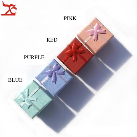 Wholesale 48pcs/lot Fashion Jewelry Box, Multi colors Rings Box, Jewelry Gift Packaging Earrings Holder Case 4*4*3CM ► Photo 1/6