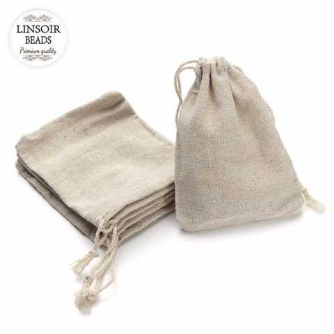 10Pcs/lot 8*10/9*12/10*14/13*17cm Jute Drawstring Pouch Burlap Bags Wedding Birthday Party Gift Bags Jewelry Supplies F2759 ► Photo 1/2