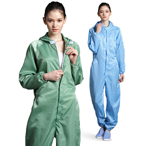 Anti-static Coveralls Clean Clothes Hood Cleanroom Garments Clean food Dust-proof Paint Work Clothing Unisex Protective overalls ► Photo 1/6