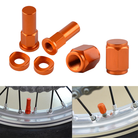 Dirt Bike Rim Lock Nuts Bolts Spacer Motocross Valve Cap For KTM EXC EXCF SX SXF XC XCW XCF 125 150 200 250 350 450 525 530 300 ► Photo 1/6