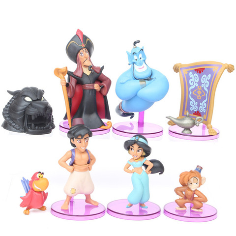 Disney Princess Figure Toy Jasmine Evil Monkey Tiger Aladdin and His Lamp PVC Action Figure Model Toy Dolls ► Photo 1/6