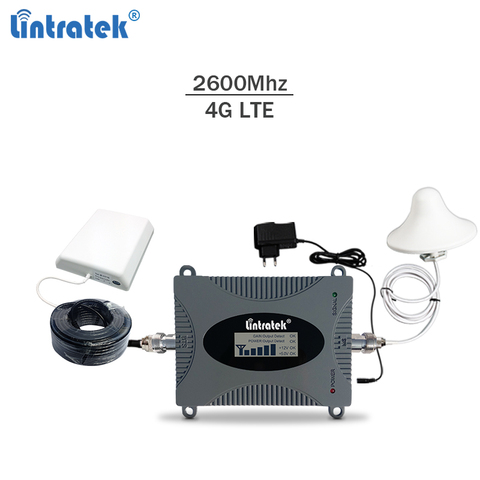 Lintratek Signal Booster 4G LTE 2600MHz Band 7 Repeater 4G 65dB Mobile Phone Amplifier 2600MHz with LCD Display Full Kit #7.5 ► Photo 1/6