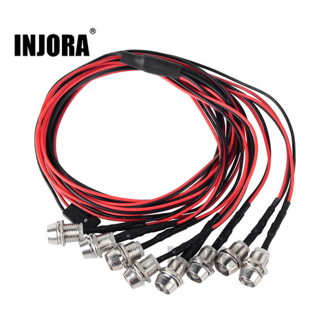 INJORA 4/8 LED Lights Red White Color for 1:10 RC Car Traxxas Tamiya HSP HPI RC Rock Crawler Axial SCX10 D90 ► Photo 1/6