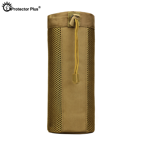 PROTECTOR PLUS Molle System Tactical Kettle Pouch Camo Single Water Bottle Outdoor Climbing Bags Durable Hiking Mesh Water Bag ► Photo 1/1