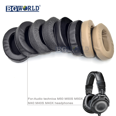 BGWORLD  Ear Pads earpads earmuff cover Cushion For Audio Technica ATH M40 M50 M40X M50X M30 M35 SX1 M50S Dj Headphone sponge ► Photo 1/1
