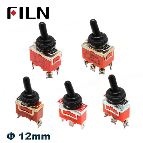 15A 250V Power rocker toggle switch waterproof cover SPDT DPST DPDT Toggle Switch ► Photo 1/6