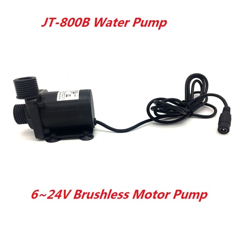 Micro 800B 12V 24V DC Water Pump 16.8W Max Lift 450-1100L/H Waterproof Brushless Low Voltage Pump ► Photo 1/6