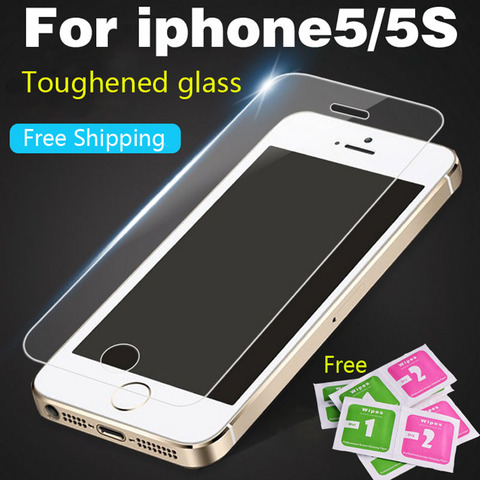 Protective glass on the for iPhone4S 5 5S SE 6 6S 7Plus 8 XS MAX XR Tempered Glass Screen Protector Toughened Protective Film ► Photo 1/6