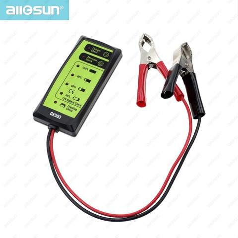 Mini 12V Automotive/ Car Battery Tester Charger/ Alternator/ Cranking Check with 6-LED Display Easy to Use ALL SUN GK503 ► Photo 1/6