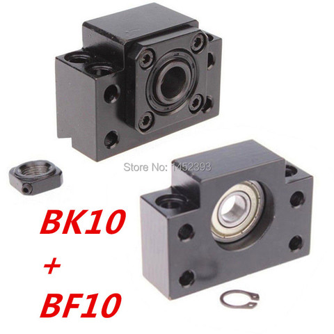 BK10 BF10 Set : 1 pc of BK10 and 1 pc BF10 for SFU1204 Ball Screw End Support CNC parts BK/BF10 ► Photo 1/1