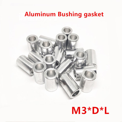 20pcs M3*6*1/2/3/4/5-20mm Aluminum flat washer aluminum Bushing gasket Spacer CNC sleeve Non-thread standoffs For RC Model Parts ► Photo 1/1