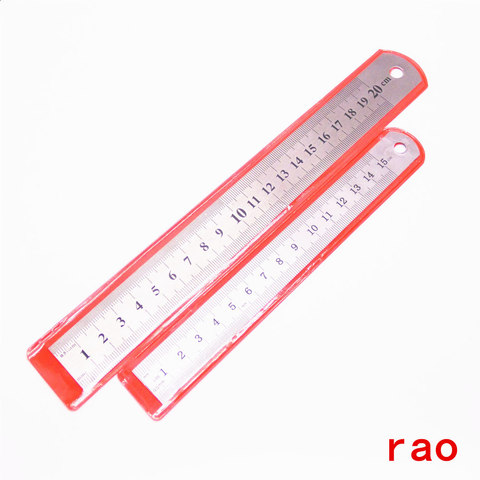 You 15/20cm Stainless Steel Metal Straight Ruler Ruler Tool Precision Double Sided Measuring Tool Office stationery ► Photo 1/5