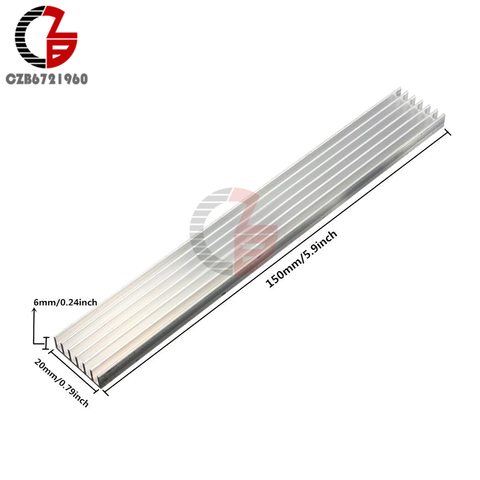 Silver-White Heat Sink LED 150x20x6mm Heat Sink Aluminum Cooling Fin ► Photo 1/5