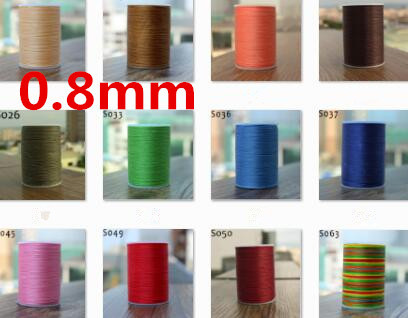 GALACES YL080   78m long 0.8mm wide 24 colors flat waxed thread for leather sewing, YULE thread ► Photo 1/3