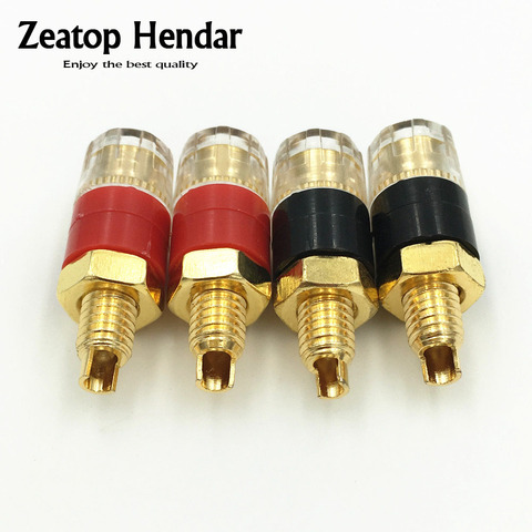 4Pcs Brass Terminal for 4mm Banana Plug Jack CD Audio Speaker Binding Post Cable Amplifier Thread 31MM ► Photo 1/5