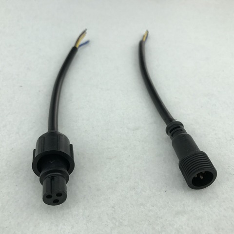 xConnect 3 Core BLACK Waterproof pigtail,20cm long each;male and female;xConnect(HC);18AWG wire ► Photo 1/5