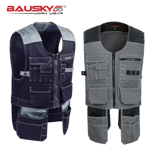 Bauskydd High quality Men outdoor workwear multi-pockets  work vests tool vests free shipping ► Photo 1/6