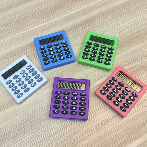 Student small Mini Electronic Calculator Candy Color Calculating Supplies