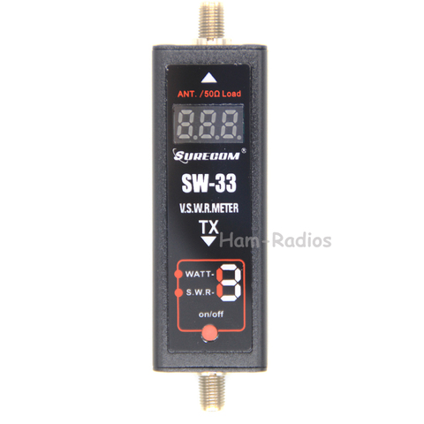 SURECOM SW-33 Mini Power&SWR Meter VHF/UHF 100MHz~520MHz Portable Tester for Ham Two Way Radio SW33 Antenna Mini Tester Counter ► Photo 1/4