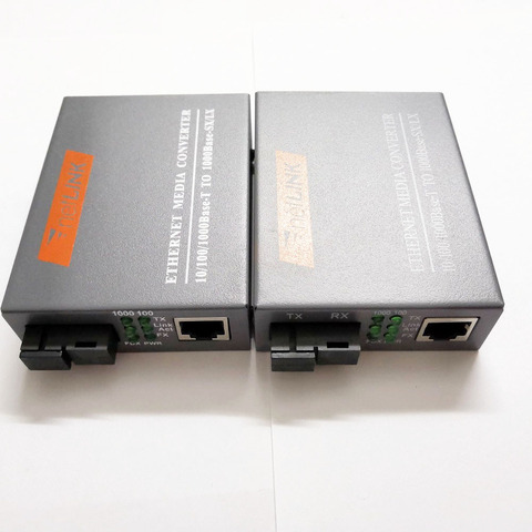 1 Pair HTB-GS-03 A/B Netlink Fiber Optic RJ45 Media Converter Gigabit Ethernet 1000Mbps Single Mode Fiber Converter SC Port ► Photo 1/4