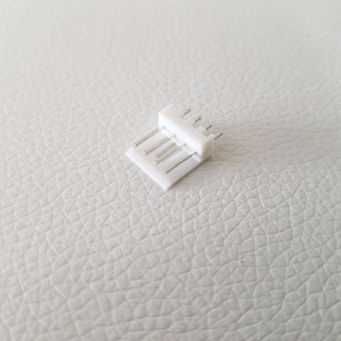 10pcs/lot PC 4Pin FDD Floppy Male Plug Socket DIY Terminal 2.55mm Space White for PC DIY ► Photo 1/4