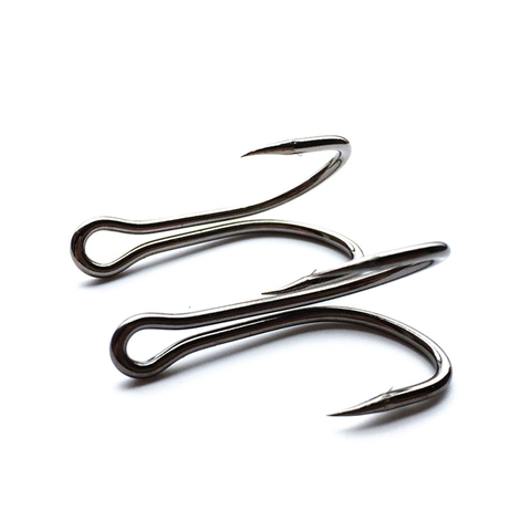 50pcs or 20pcs Carbon Steel Fishing Double Hook 8# To 1# Baitholder  Jig Head Crank Barbed Hook for Soft Worm Bass Carp Fishhook ► Photo 1/6
