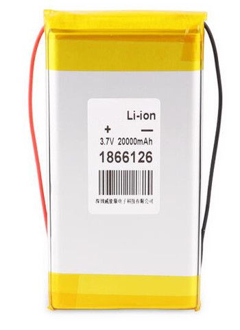 Free shipping 3.7v 20000mah 1866126 polymer lithium rechargeable battery li-ion li-po battery for power bank ► Photo 1/1