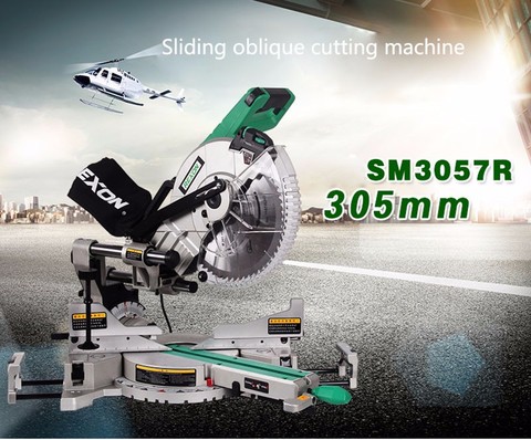 305mm Miter Saw 1800W Circular Saw Cutting Machine Mluminum Dual Sliding Compound Mitre Saw SM3057R ► Photo 1/1