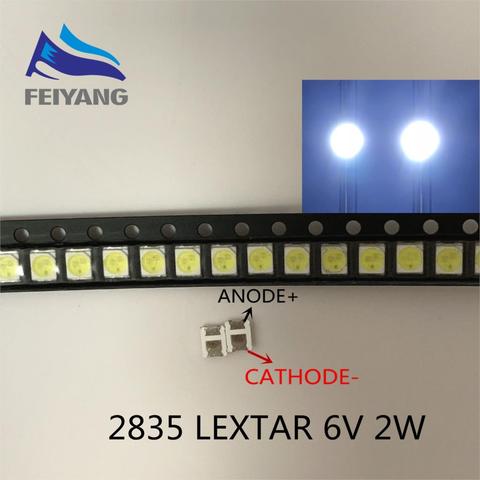 50PCS Original LEXTAR 2835 3528 1210 6V 2W SMD LED For Repair TV Backlight Cold white LCD Backlight LED ► Photo 1/3