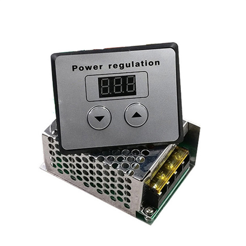 SCR Voltage Regulator Dimmer 4000W 220V AC Power Regulator Electric Motor Speed Controller Thermostat for Small Motors ► Photo 1/4