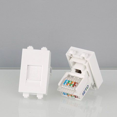 1 Piece RJ45 5e Internet Socket Cat5 Ethernet Slot Wall Panel Use For Blank Wall Outlet Faceplate ► Photo 1/4