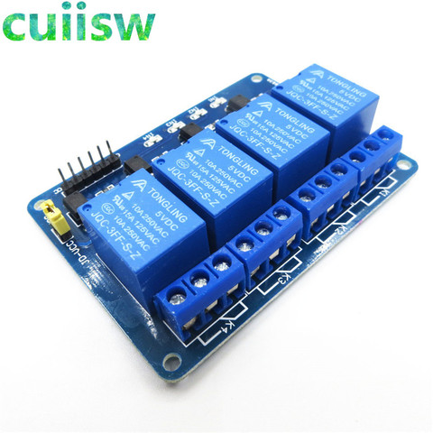 4 channel relay module 4-channel relay control board with optocoupler. Relay Output 4 way relay module for arduino ► Photo 1/3