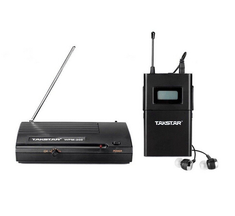Original Takstar wpm200 UHF Wireless Monitor System In-Ear Stereo Wireless Headset Transmitter & Receiver Stage monitors one set ► Photo 1/3