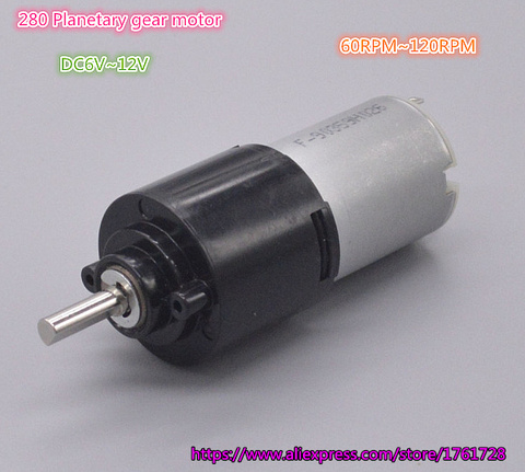 Brand new 280 DC motor  DC6V~12V 60~102rpm Planetary gear motor ~ ► Photo 1/1