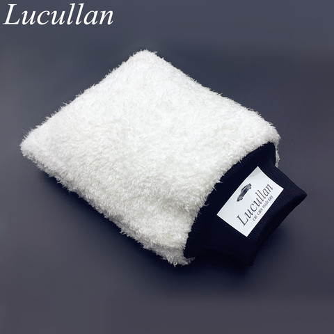 Lucullan Latest Ultra Soft Car Wash Mitt Easy To Dry Microfiber Premium Auto Detailing Mitt Best For Two Buckets Wash ► Photo 1/6