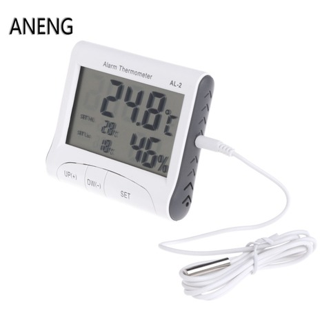 ANENG LCD Digital Alarm Thermometer Hygrometer Indoor Outdoor Weather Station w Sensor ► Photo 1/1