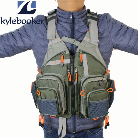 Men's Fly Fishing Mesh Vest Adjustable Breathable Quick Dry Bass Fishing Vest Pack ► Photo 1/6